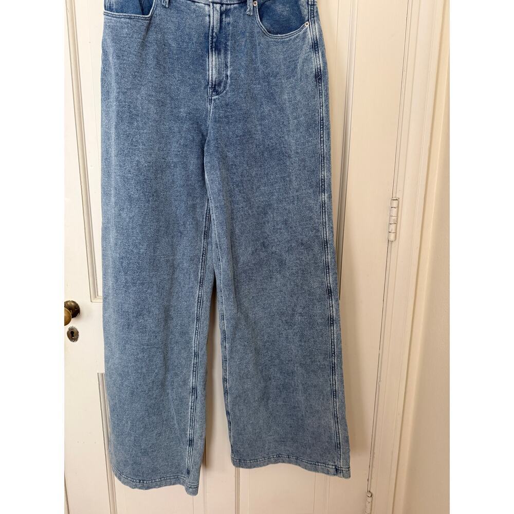 Good American Jeanius Good Skate Indigo Sweatpants - size 12 - Picture 4 of 6